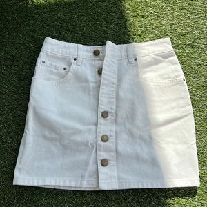 Billabong white denim skirt